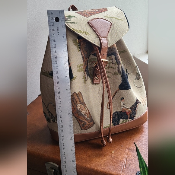 Horse Equestrian Backpack vintage Style - Picture 2 of 12